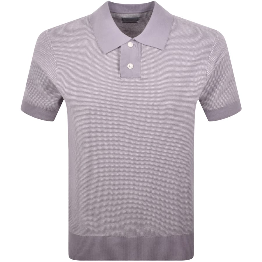 Farah Birch Knit Polo T Shirt Purple | Mainline Menswear x